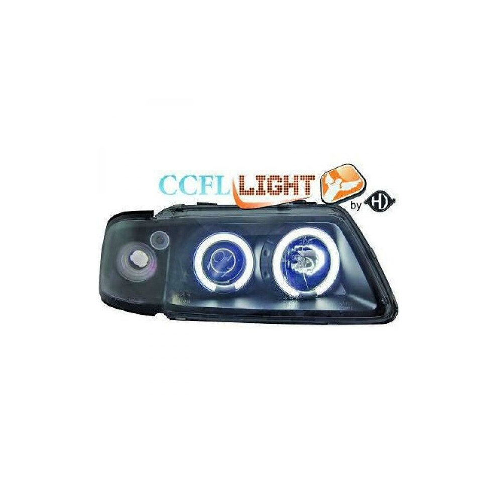 Lhd Right Left Ccfl Projector Headlights Pair Clear For Audi A3 96-03 Black 4052355008794
