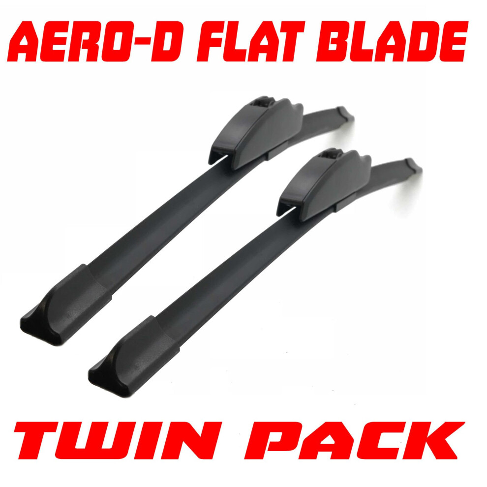 Pair Aero-D flat wiper windscreen blades replacement hook universal all sizes-image-OPC-P5FQXQP-NEW