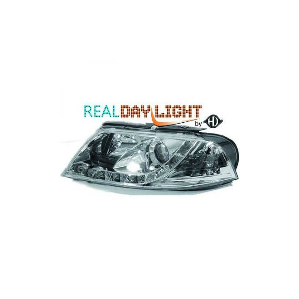 Lhd Projector Led Drl Headlights Pair Clear Chrome Vw Passat Typ3bg 00-05 4052355091888