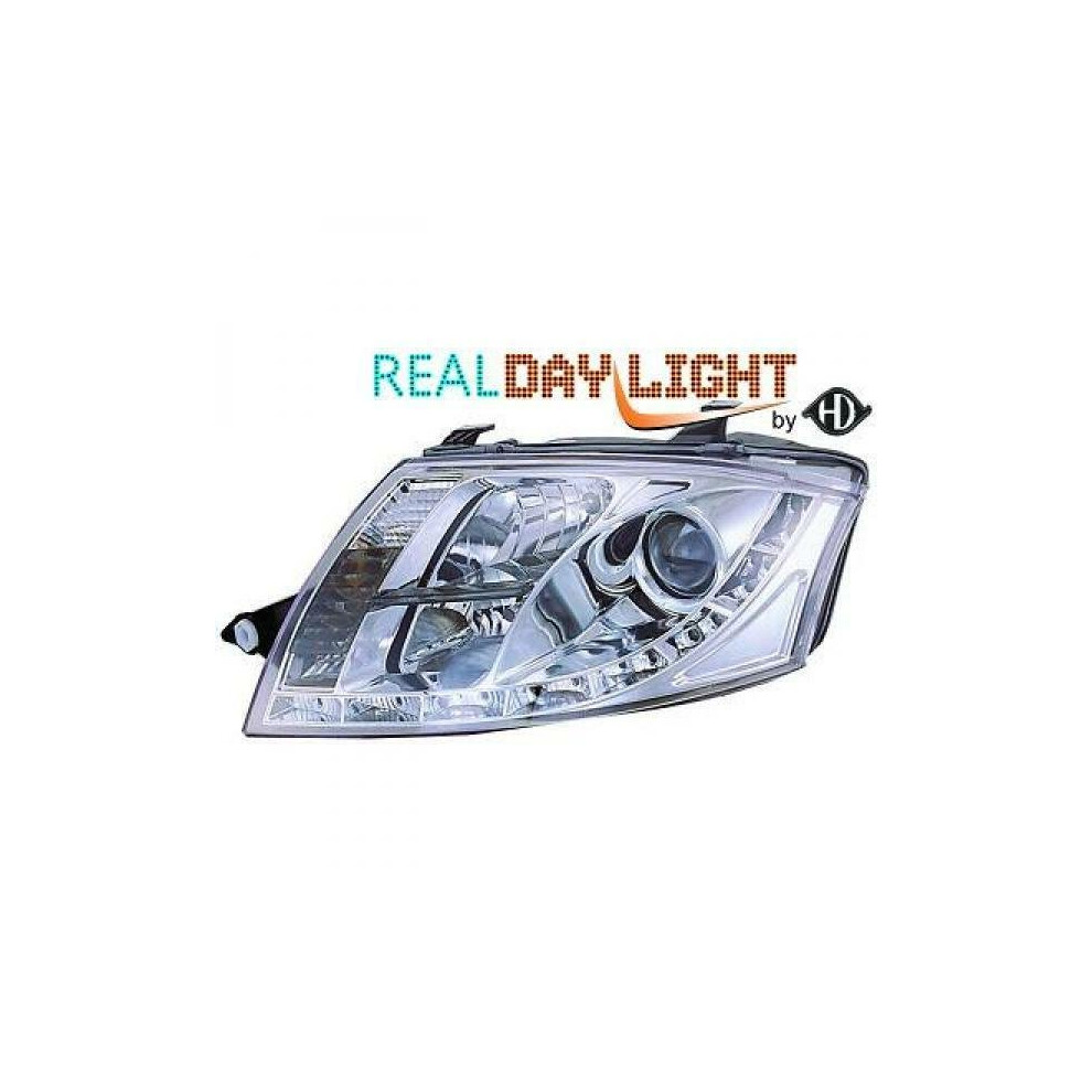 Lhd Projector Led Drl Headlights Pair Clear Chrome Audi Tt Coupe Cabrio 98-06 4052355010377