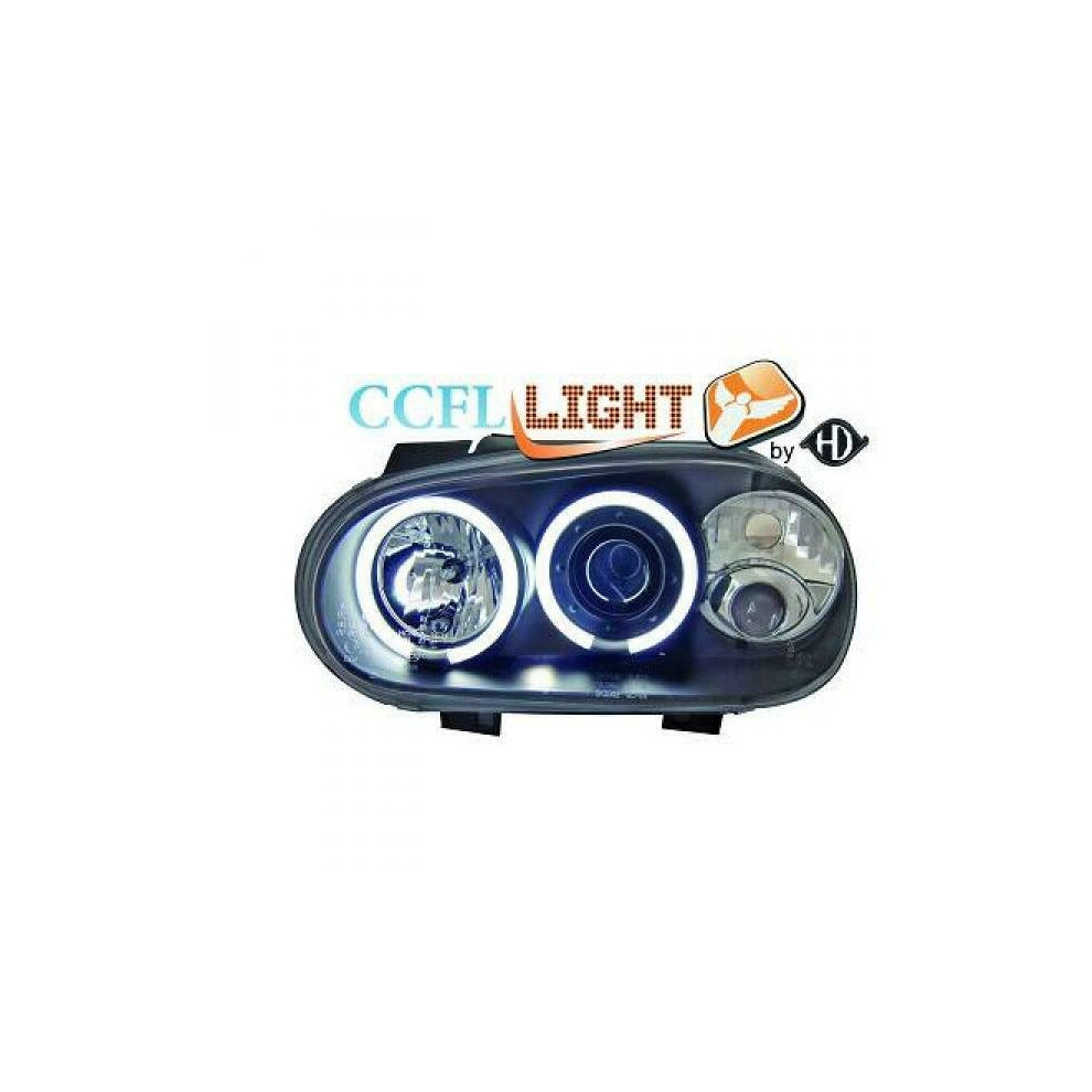 Lhd Right Left Ccfl Projector Headlights Pair Clear For Vw Golf Iv 97-03 Black 4052355084880