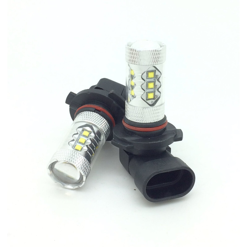 80W 9005 Hb3 Cree Xenon Led Fog Bulbs Replacement Uk Pair Spot Drl White/Light 5060590386323