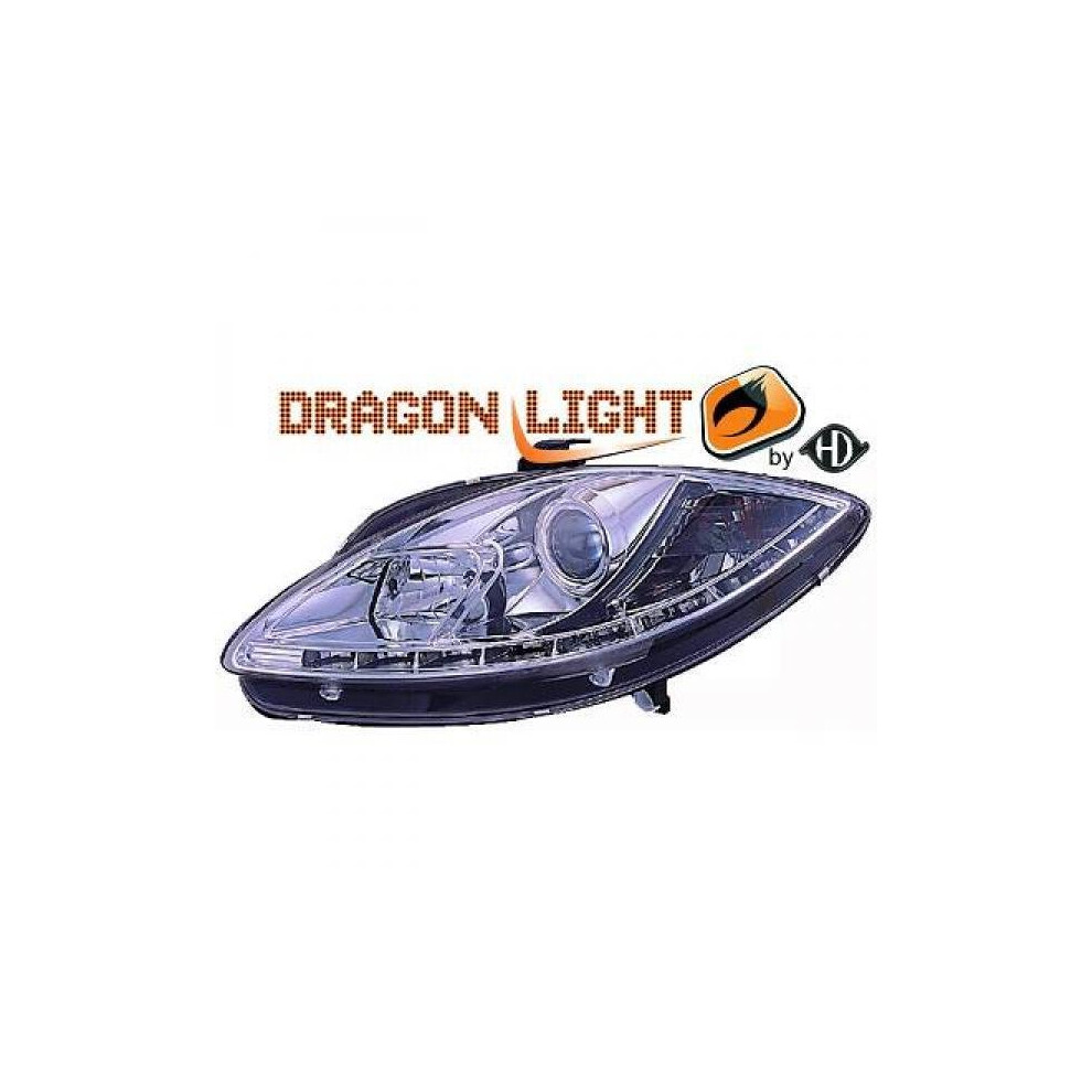 Lhd Projector Headlights Pair Led Dragon Drl Lights Clear Chrome Seat Toledo Leon Altea 04-09 4052355200280