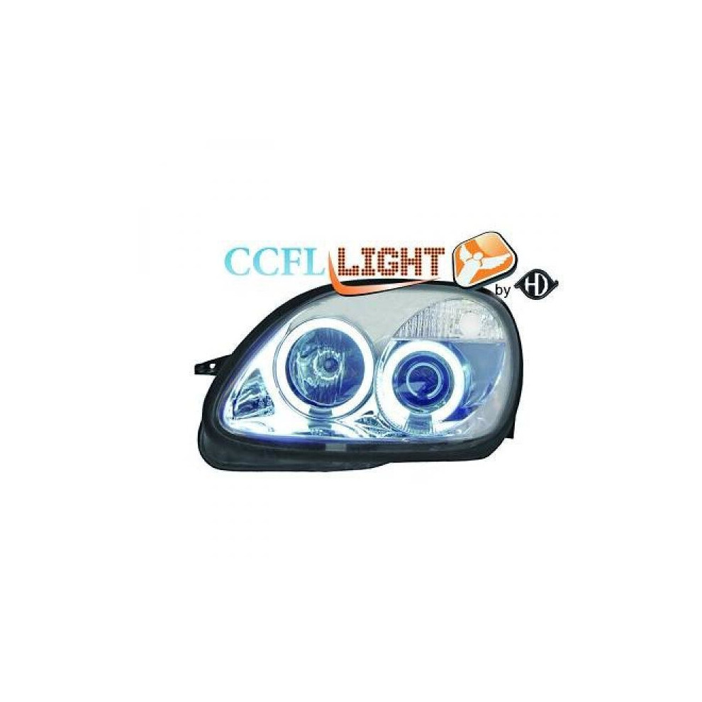 Lhd Os Ns Ccfl Projector Headlights Pair Clear Chrome Mercedes-Benz Slk R170 96-04 4052355049391