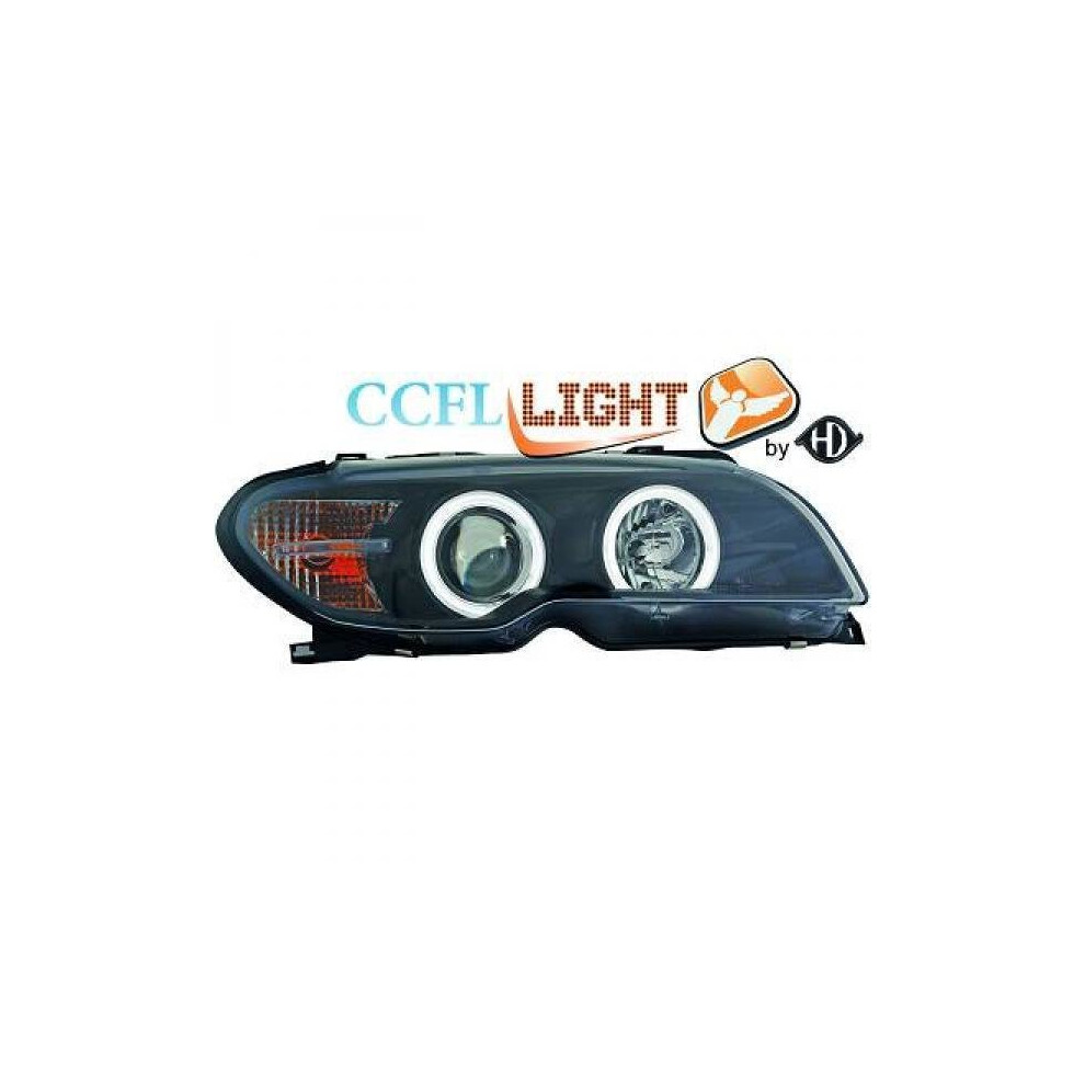 Lhd Projector Ccfl Headlights Pair Clear Bmw 3 Series E46 Coupe 03-07 Black 4052355362483