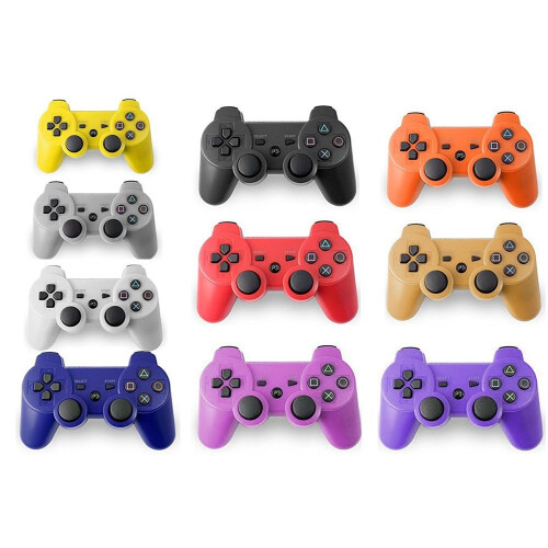 (Gold) Wireless Gamepad Bluetooth PS3 Controller Games Joystick for Sony PlayStation 3