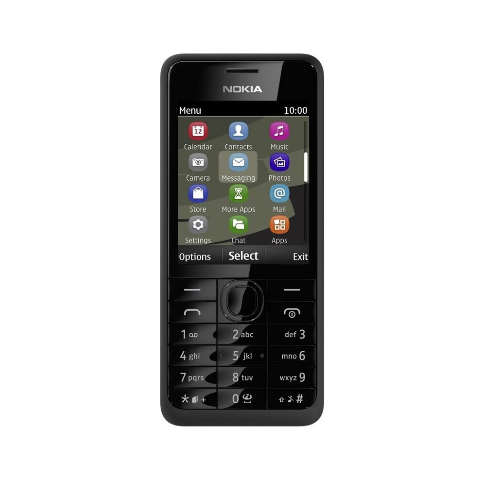 (Black) Nokia 301 Dual Sim | 256MB | 64MB RAM 