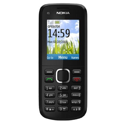 Refurbished Nokia (Black) Nokia C1-02 Single Sim | 64MB | 16MB RAM