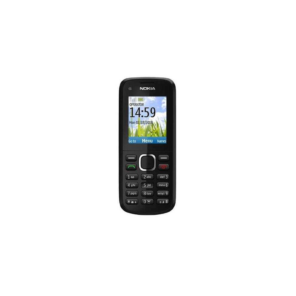 (Black) Nokia C1-02 Single Sim | 64MB | 16MB RAM