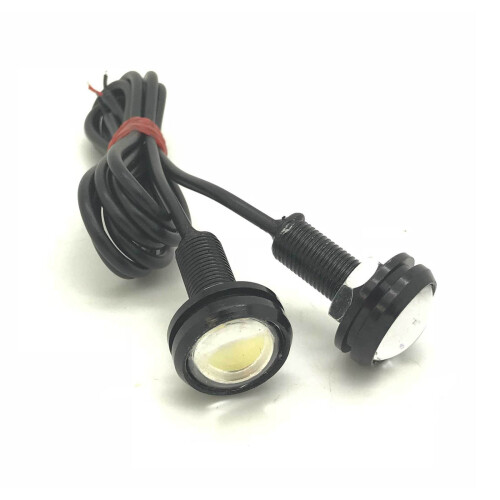 2x Red 10W 23mm LED Eagle Eye Spot DRL Marker Lights Bolt Black on OnBuy