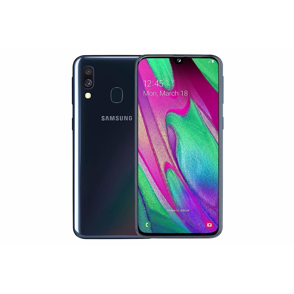 Refurbished (Black) Samsung Galaxy A40 Single Sim | 64GB | 4GB RAM 