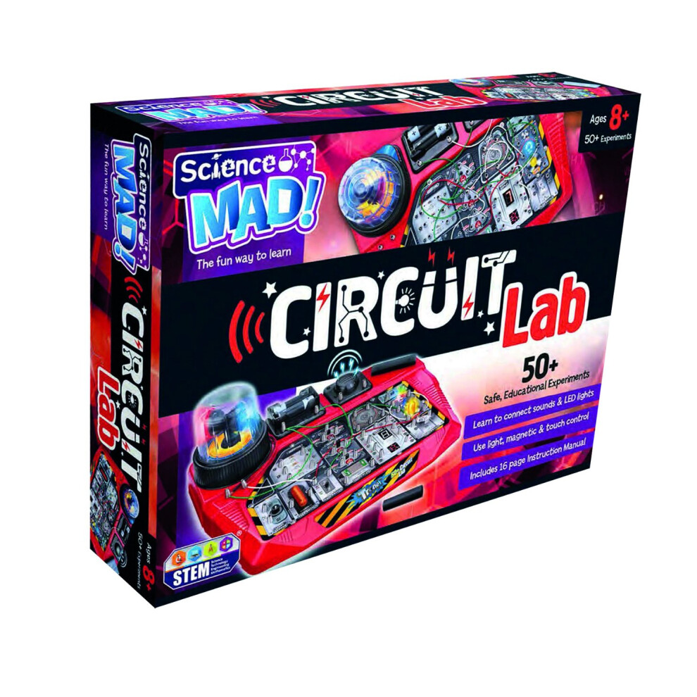 Science Mad Circuit Lab 50+ Experiments STEM Ages 8 Years+