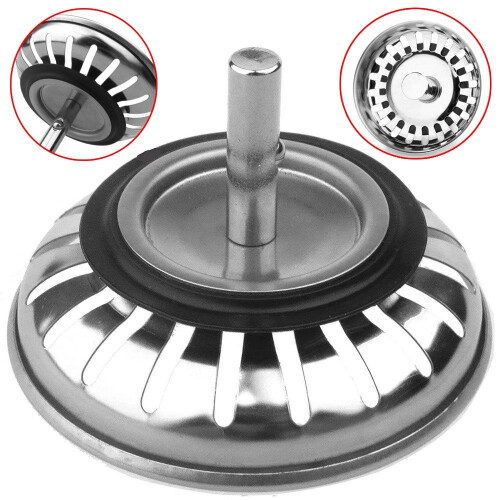 Premium Kitchen Sink Replacement Drain Waste Plug Basin Stainer Filter 1