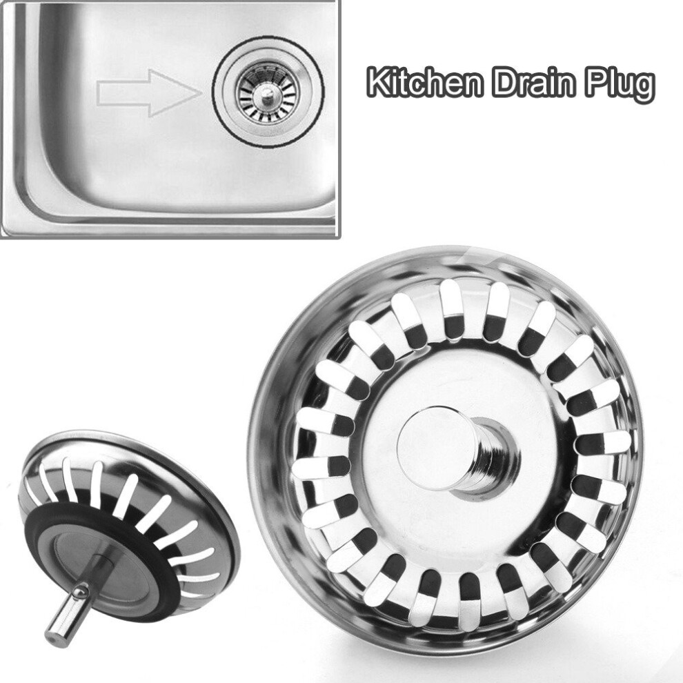 Premium Kitchen Sink Replacement Drain Waste Plug Basin Stainer Filter