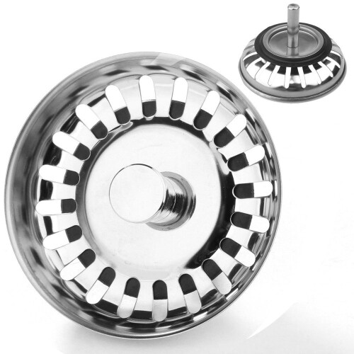Premium Kitchen Sink Replacement Drain Waste Plug Basin Stainer Filter 2