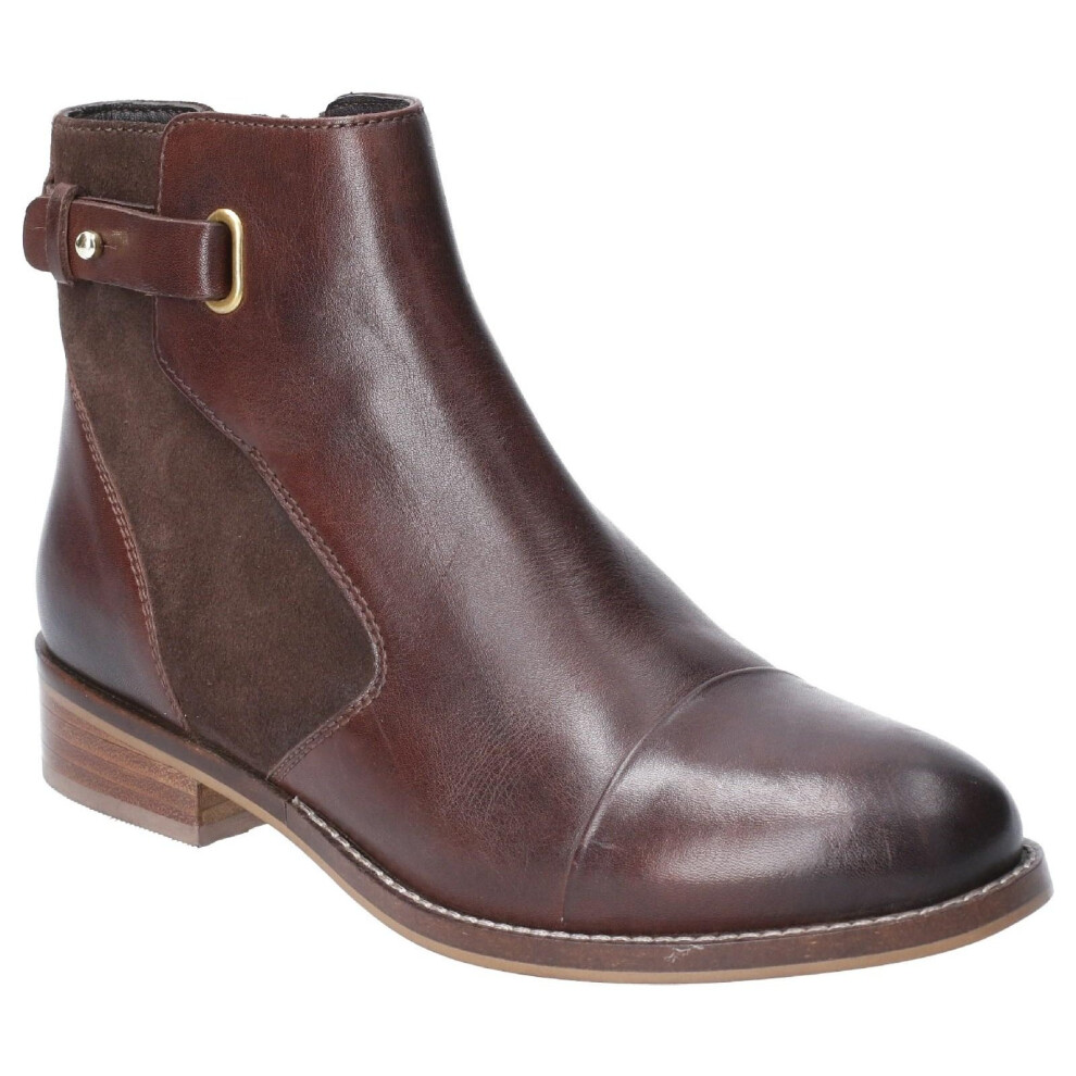 (4 UK, Brown) Hush Puppies Womens/Ladies Hollie Zip Up Leather Ankle Boot