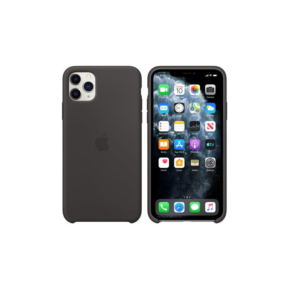 Apple Silicone Case Cover for Apple iPhone 11 Pro Max - Black - MX002ZM/A