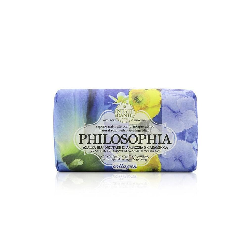 Nesti Dante Philosophia Natural Soap - Collagen - Blue Azalea Ambrosia Nectar & Starfruit With Vegetal Collagen & Ginseng