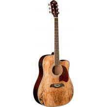 Oscar Schmidt OG2CESM-A-U Acoustic & Electric Dreadnought Guitar Spalted Maple Top