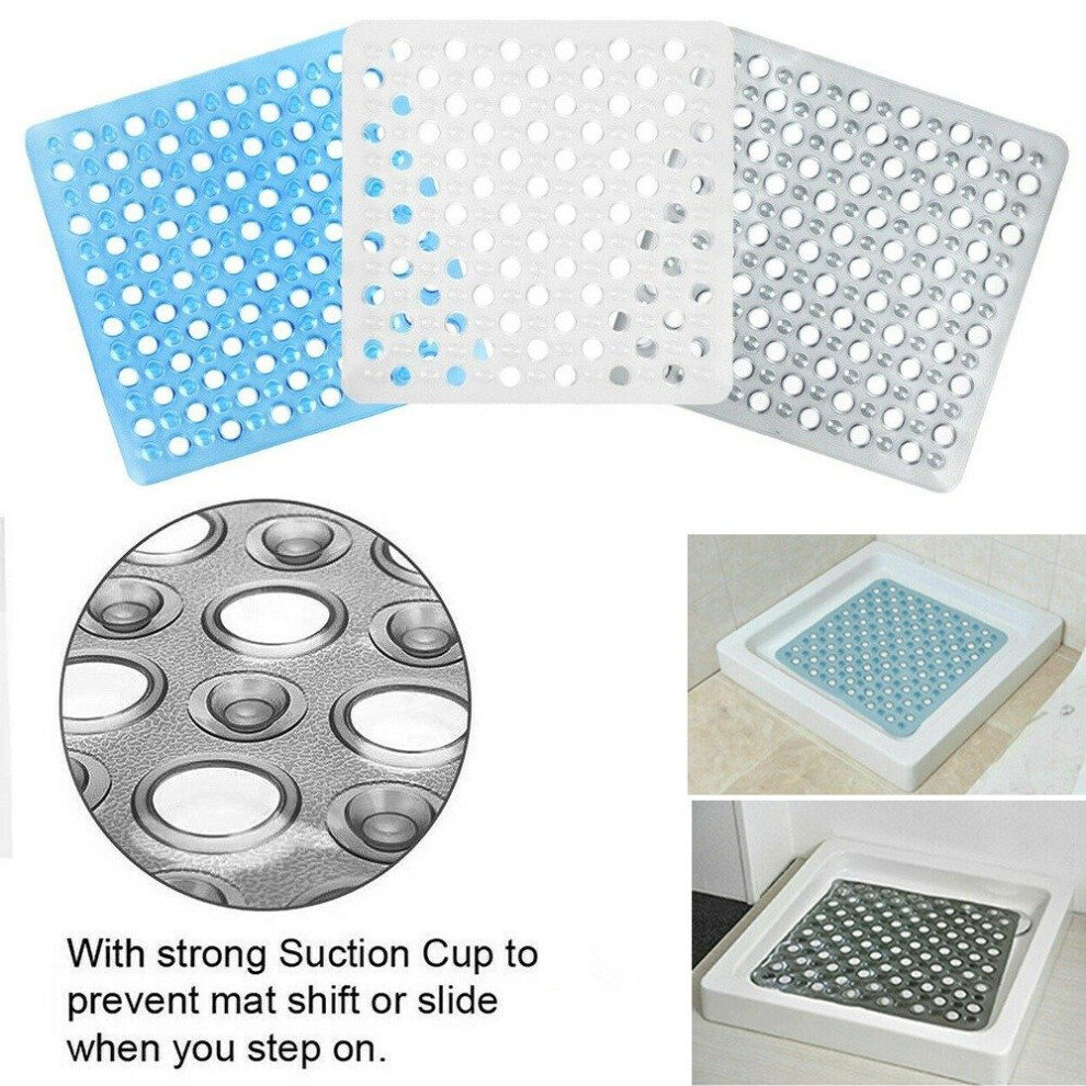 (BATH SHOWER MAT NON SLIP PVC BATHROOM RUBBER MATS ANTI SLIP SUCTION 43 X 43 cm) BATH SHOWER MAT NON SLIP PVC BATHROOM RUBBER MATS