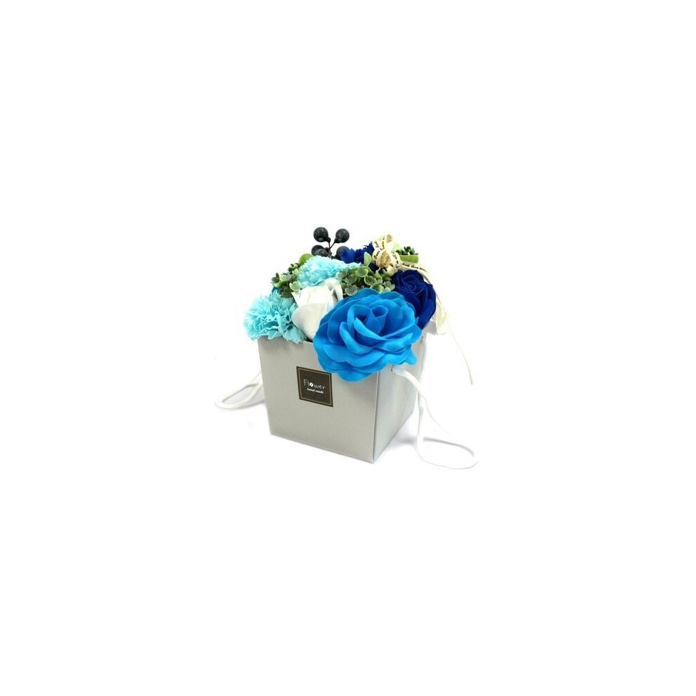 Soap Flower Bouquet - Blue