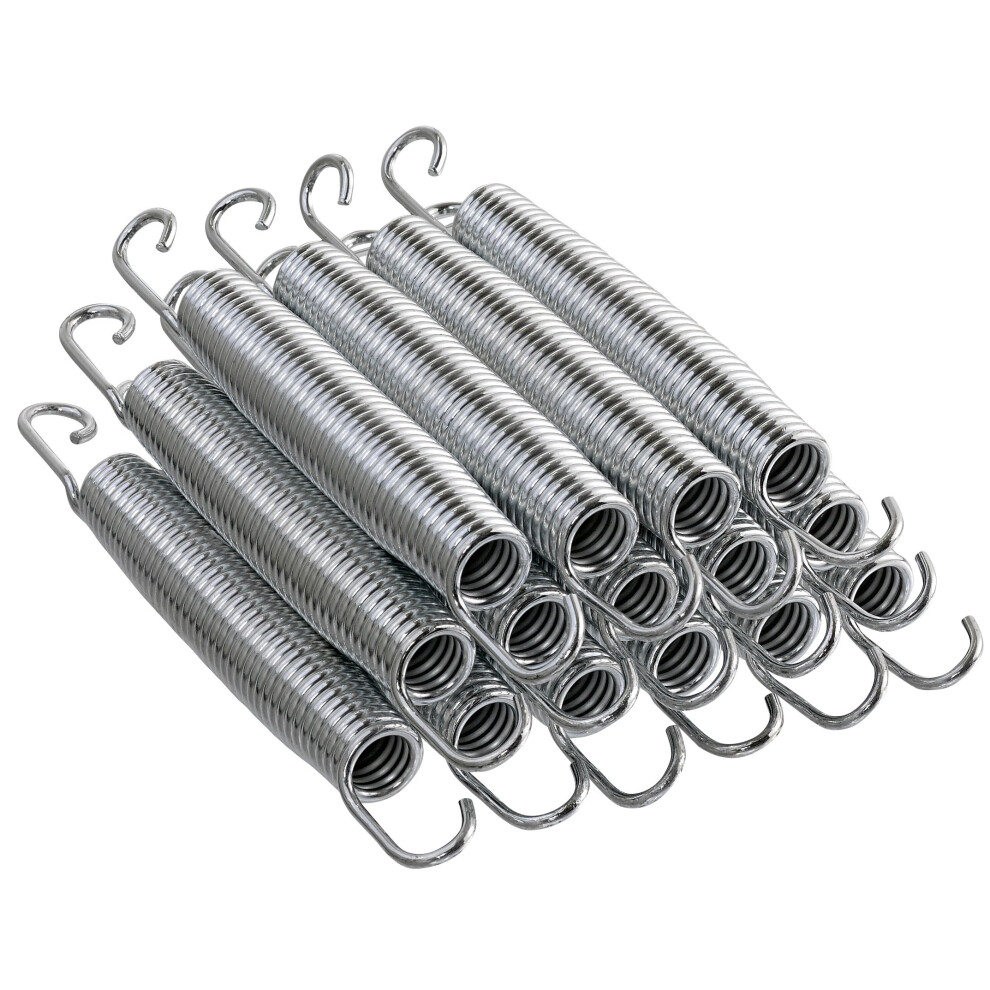 Trampoline Springs 22.9cm / 9 Inch - Set of 15 Trampoline Replacement Springs - Heavy-Duty Galvanised, Metal Rust Resistant & Long-lasting Springs