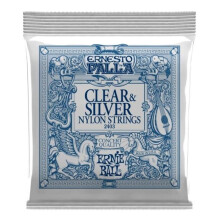 Ernie Ball Ernesto Palla Klar & S?lv Tie-On klassiske guitarstrenge 28-42 Gauge (P02403)