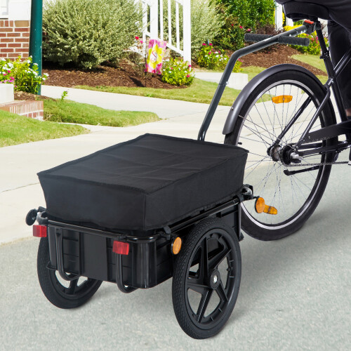 Homcom HOMCOM Foldable Bicycle Cargo Trailer With Waterproof Cover – 70L 1