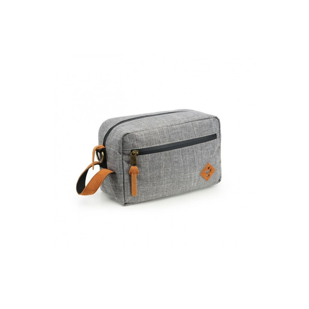 (Crosshatch Grey) The Stowaway Toiletry Kit Odour Proof Bag by Revelry-image-OPC-P5GFHQ2-NEW