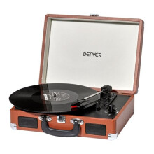 USB platenspeler Denver - Platine met digitale recorder - Bruin - 33 toeren/min, 45 toeren, 78 toeren/min
