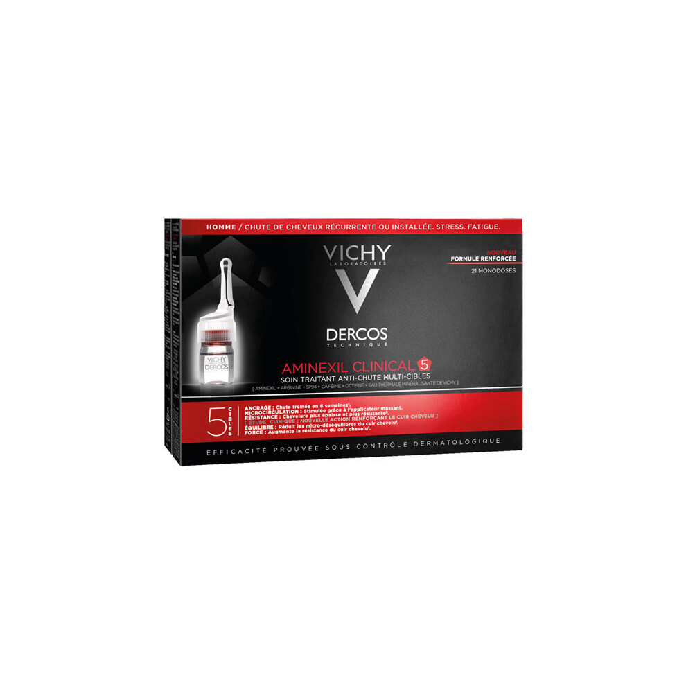 Vichy Dercos Aminexil Clinical 5 Anti Hair Loss Treatment 21X 6Ml Ampoules