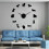 (Gold, 47 inch) DIY Dachshund Giant Frameless Clock Wall Art | Large Wall Clock 6