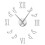 (Silver, 37 inch) Roman Numerals With Musical Notes Giant Luxury Wall Clock 1