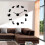 (Gold, 47 inch) DIY Dachshund Giant Frameless Clock Wall Art | Large Wall Clock 3