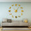 (Gold, 47 inch) DIY Dachshund Giant Frameless Clock Wall Art | Large Wall Clock 7