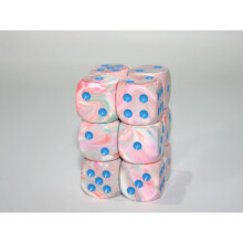 Chessex Chessex 16mm D6 x 12 Dice Set - Festive Pop Art / blue