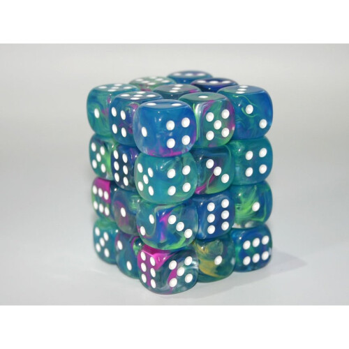 36 Dés Chessex 6 Festive 12mm Violet/Blanc - Dés De Table Pour Jeux De Rôle RPG