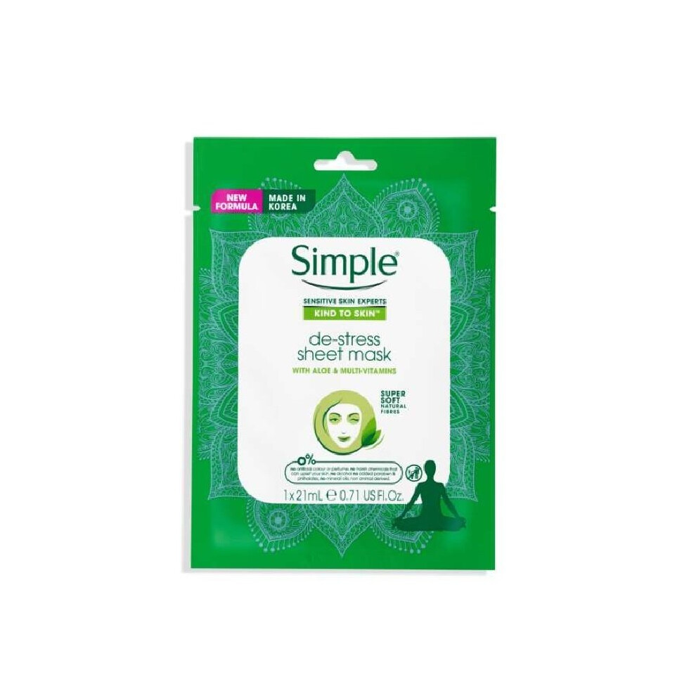 Simple Kind To Skin De-Stress Sheet Mask