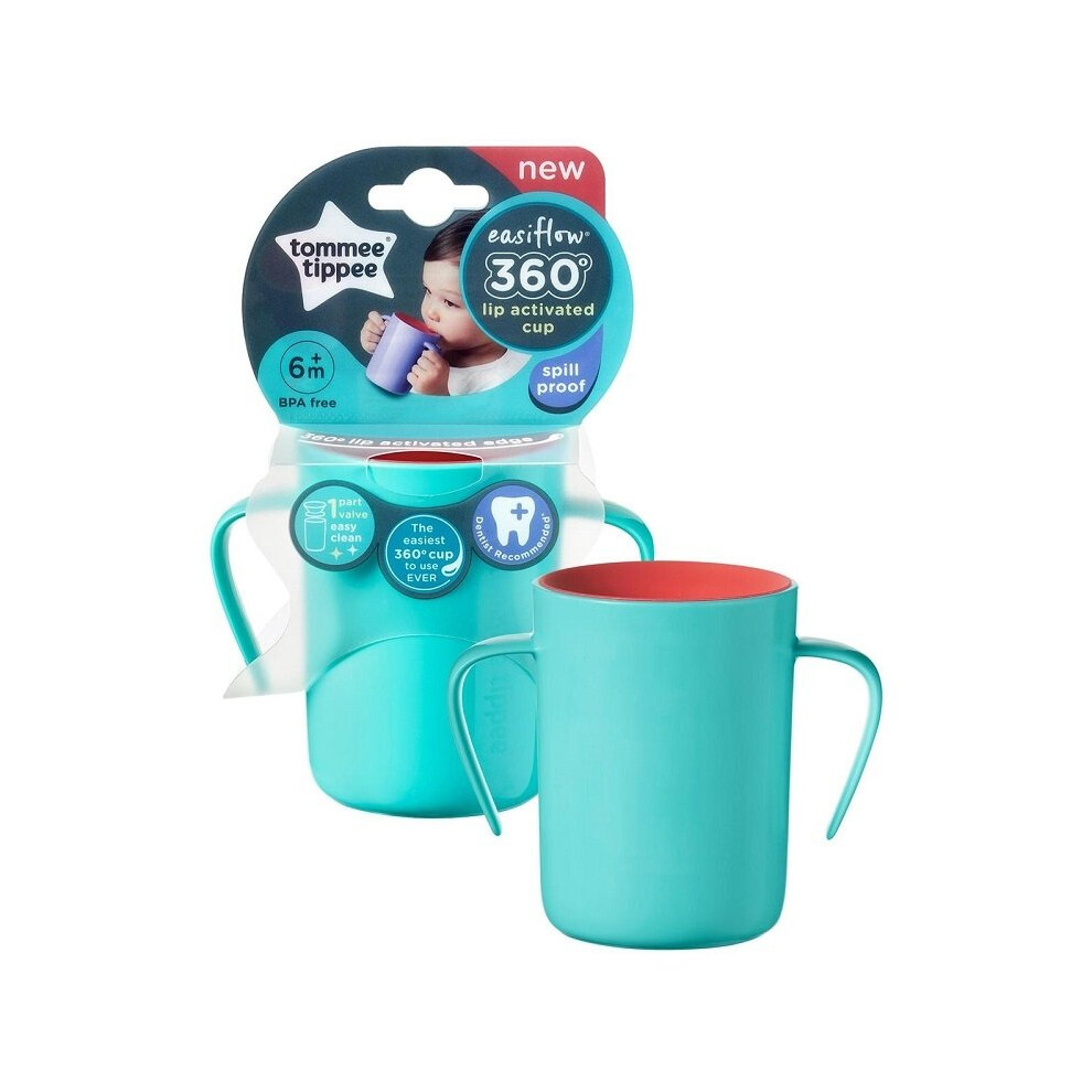 Tommee Tippee 360 Handled Cup - Teal