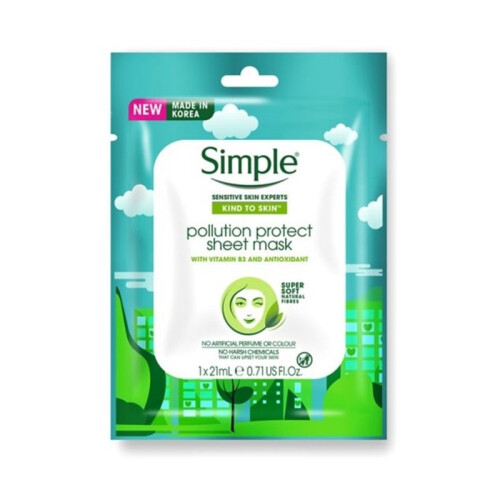 Simple Simple Kind to Skin Pollution Protect Sheet Mask