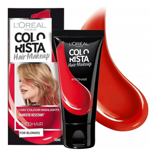 L’Oréal Paris L'Oreal Colorista Hair Make-up 1 Day Colour Highlights RED for Blonde Hair 30ml