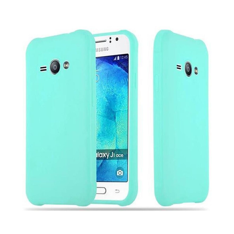 CANDY BLUE) Cadorabo Case for Samsung Galaxy J1 ACE case cover on