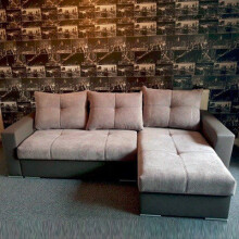 London Corner Sofa Bed Grey/Brown
