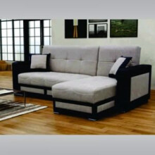 Tina Corner Sofa Bed Grey/Black