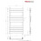 PlumbGalaxy Juva 950 x 500mm Chrome Flat Panel Heated Towel Rail 6