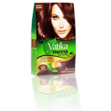 (Natural Brown ) Vatika Henna Hair Colour Ammonia Free - Brown, Dark Brown, Black & Burgundy 60g