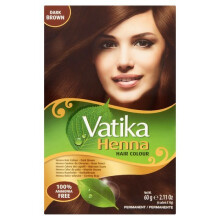 (Dark Brown ) Vatika Henna Hair Colour Ammonia Free - Brown, Dark Brown, Black & Burgundy 60g