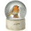 Small Christmas Winter Robin Snow Globe On Wood Effect Base 1