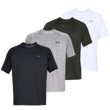 Under Armour Herr Tech 2.0 T-shirt med kort ärm, Carbon Heather (090)/Svart, Small