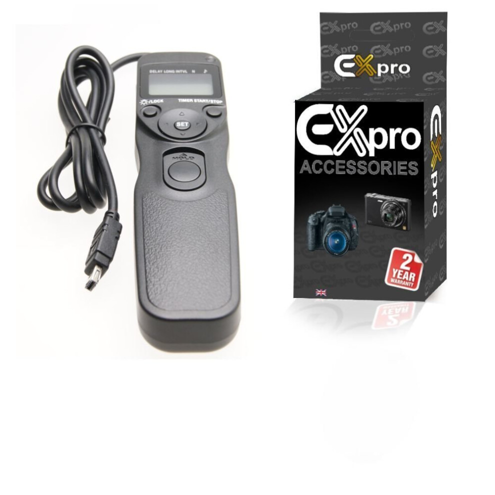Ex-Proâ® Mc-Dc2 Timer Remote Shutter Release Cable Lcd Display Nikon D3100 D3200 5055256986870